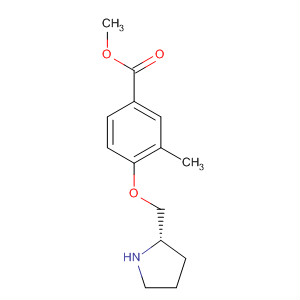 Benzoic acid, 3-methyl-4-[(2S)-2-pyrrolidinylmethoxy]-, methyl ester molecular structure
