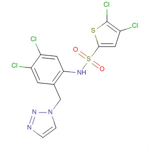 2-Thiophenesulfonamide,4,5-dichloro-N-[4,5-dichloro-2-(1H-1,2,3-triazol-1-ylmethyl)phenyl]- molecular structure