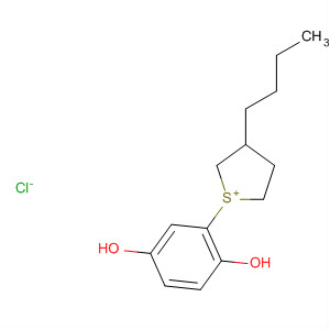 Thiophenium, 3-butyl-1-(2,5-dihydroxyphenyl)tetrahydro-, chloride molecular structure