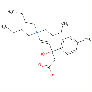 Benzenemethanol, 4-methyl-a-[(1E)-2-(tributylstannyl)ethenyl]-,1-acetate molecular structure