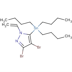 1H-Pyrazole, 3,4-dibromo-1-ethenyl-5-(tributylstannyl)-