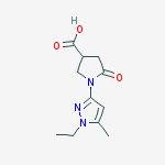 1-(1-ETHYL-5-METHYL-1H-PYRAZOL-3-YL)-5-OXOPYRROLIDINE-3-CARBOXYLIC ACID 95%