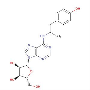 Adenosine, N-[2-(4-hydroxyphenyl)-1-methylethyl]-, (R)- molecular structure