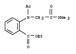 ANTHRANILIC ACID, N-ACETYL-N-(DIMETHYLCARBAMOYLMETHYL)-, ETHYL ESTER