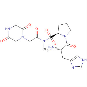 L-Prolinamide, N-[2-(2,5-dioxo-1-piperazinyl)acetyl]-L-histidyl-N-methyl- molecular structure