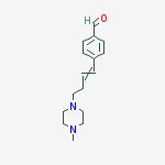 Benzaldehyde, 4-[(1E)-4-(4-methyl-1-piperazinyl)-1-buten-1-yl]- molecular structure
