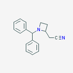 2-(1-benzhydrylazetidin-2-yl)acetonitrile molecular structure
