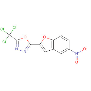 1,3,4-Oxadiazole, 2-(5-nitro-2-benzofuranyl)-5-(trichloromethyl)- molecular structure