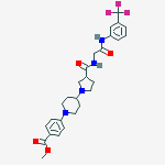 methyl 4-[4-[3-[[2-oxo-2-[3-(trifluoromethyl)anilino]ethyl]carbamoyl]pyrrolidin-1-yl]piperidin-1-yl]benzoate
