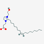 3-[2-[(z)-heptadec-8-enyl]-3-(2-hydroxyethyl)-4,5-dihydroimidazol-3-ium-1-yl]propanoate molecular structure