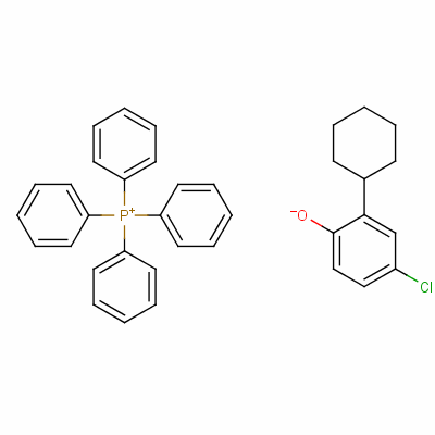 tetraphenylphosphonium, salt with 4-chloro-2-cyclohexylphenol (1:1) molecular structure