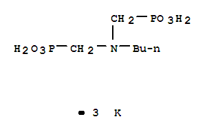 tripotassium hydrogen [(butylimino)bis(methylene)]bisphosphonate molecular structure