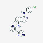 N1-(4-chlorophenyl)-6-methyl-N5-(3-(pyrimidin-4-yl)pyridin-2-yl)isoquinoline-1,5-diamine molecular structure