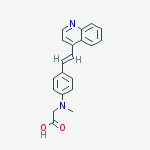 2-[n-methyl-4-[(e)-2-quinolin-4-ylethenyl]anilino]acetic Acid molecular structure