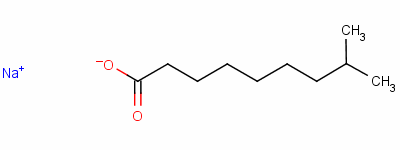 sodium tert-decanoate molecular structure