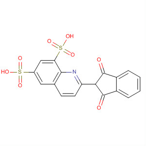 6,8-Quinolinedisulfonic acid, 2-(2,3-dihydro-1,3-dioxo-1H-inden-2-yl)- molecular structure