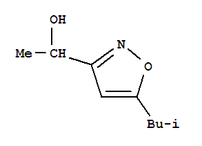 3-Isoxazolemethanol, a-methyl-5-(2-methylpropyl)- molecular structure