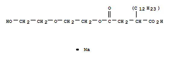 sodium 4-[2-(2-hydroxyethoxy)ethyl] 2-dodecenylsuccinate molecular structure