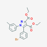 DIETHYL 5-(3-BROMOPHENYL)-1-(3-METHYLPHENYL)PYRAZOLE-3,4-DICARBOXYLATE