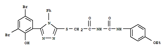 Acetamide,2-[[5-(3,5-dibromo-2-hydroxyphenyl)-4-phenyl-4H-1,2,4-triazol-3-yl]thio]-N-[[(4-ethoxyphenyl)amino]carbonyl]-