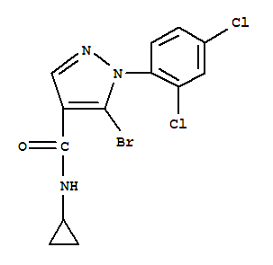5-bromo-N-cyclopropyl-1-(2,4-dichlorophenyl)-1H-pyrazole-4-carboxamide molecular structure
