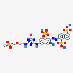 2-[6-[4-Fluoro-6-[2-(2-vinylsulfonylethoxy)ethylamino]-1,3,5-triazin-2-ylamino]-1-hydroxy-3-sodiosulfo-2-naphtylazo]-1,5-naphthalenedisulfonic acid disodium salt