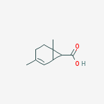(1S,6S,7S)-3,6-dimethylbicyclo[4.1.0]hept-2-ene-7-carboxylic acid molecular structure
