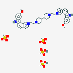 2,2'-(4,4'-bipiperidine-1,1'-diyldiethane-2,1-diyl)bis(10-methoxy-7H-pyrido[4,3-c]carbazol-2-ium) methanesulfonate methanesulfonic acid (1:2:2)