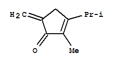 2-CYCLOPENTEN-1-ONE,2-METHYL-5-METHYLENE-3-(ISOPROPYL)- molecular structure