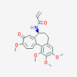 N-[(7s)-1,2,3,10-tetramethoxy-9-oxo-6,7-dihydro-5h-benzo[a]heptalen-7-yl]prop-2-enamide molecular structure