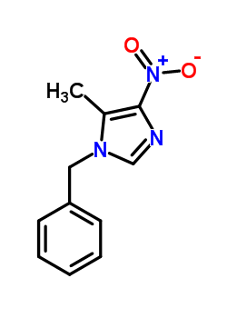 1H-IMIDAZOLE,5-METHYL-4-NITRO-1-BENZYL- molecular structure
